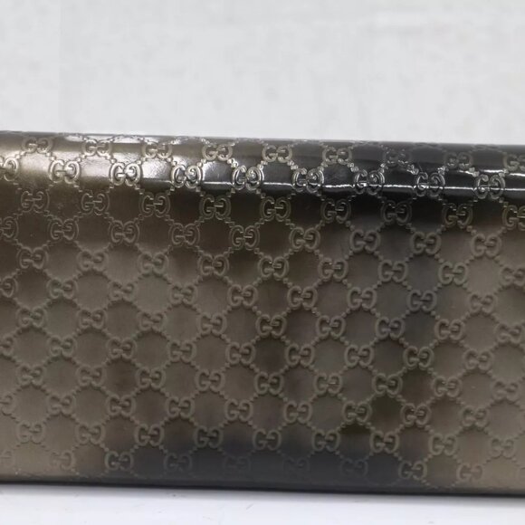 Gucci Metallic Grey Microguccissima Patent Leather Continental Wallet - Picture 3 of 16